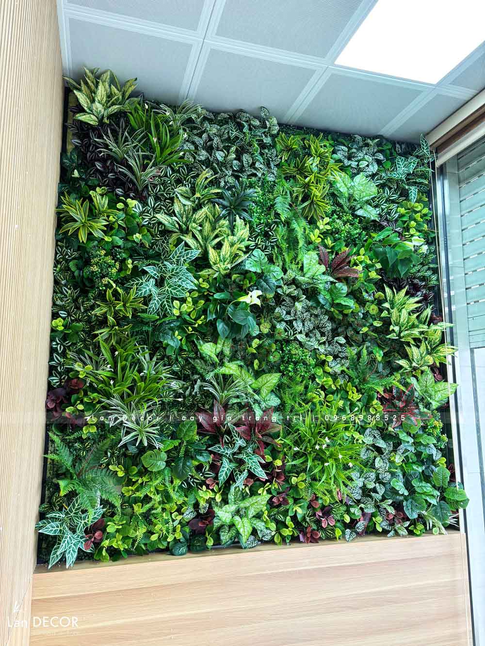 Thiết Kế, Thi Công Tường Cây Giả, Tường Rêu Giả, Bồn Cây Tiểu Cảnh Văn Phòng Tây Tựu