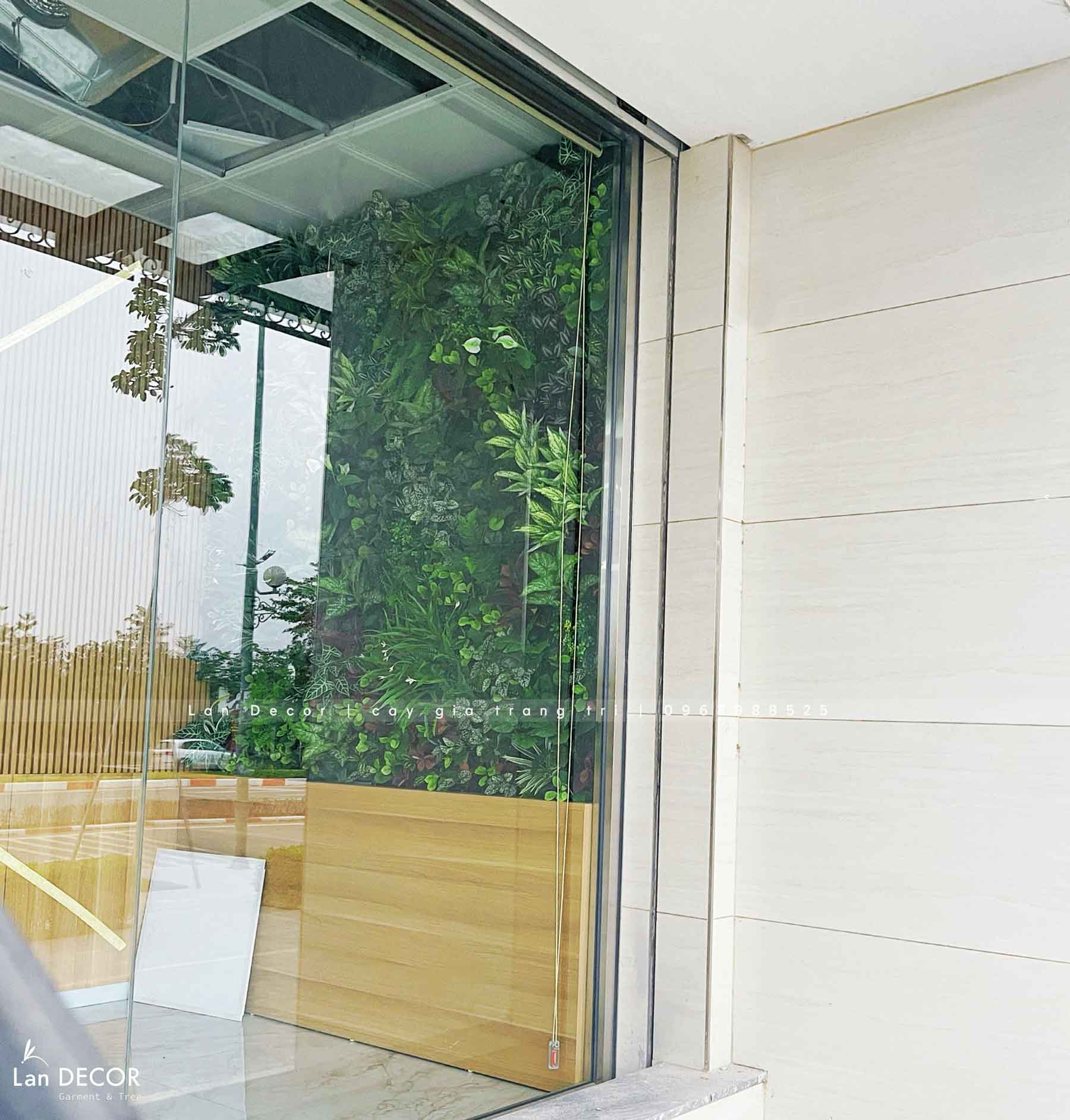 Thiết Kế, Thi Công Tường Cây Giả, Tường Rêu Giả, Bồn Cây Tiểu Cảnh Văn Phòng Tây Tựu