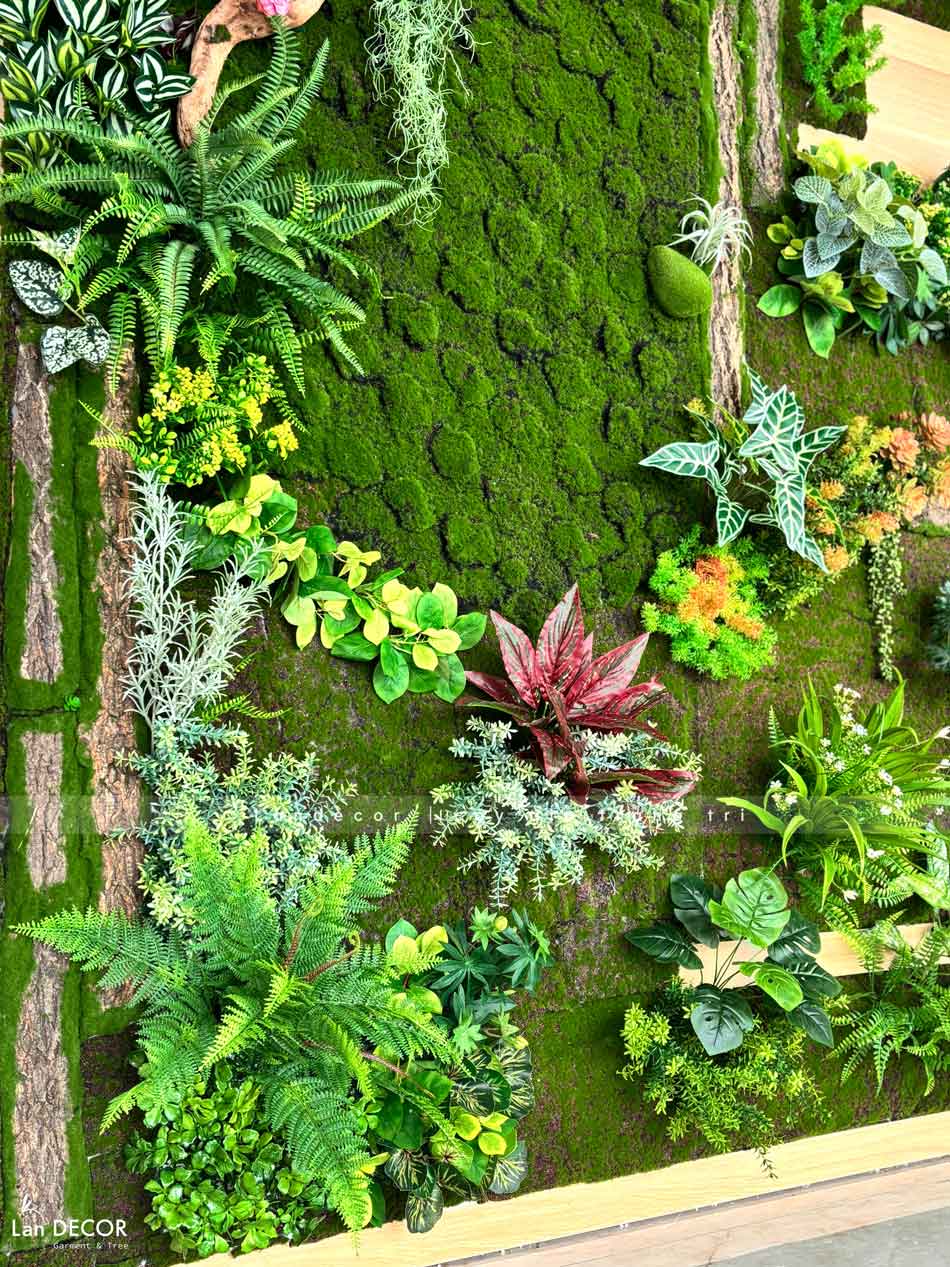 Thiết Kế, Thi Công Tường Cây Giả, Tường Rêu Giả, Bồn Cây Tiểu Cảnh Văn Phòng Tây Tựu
