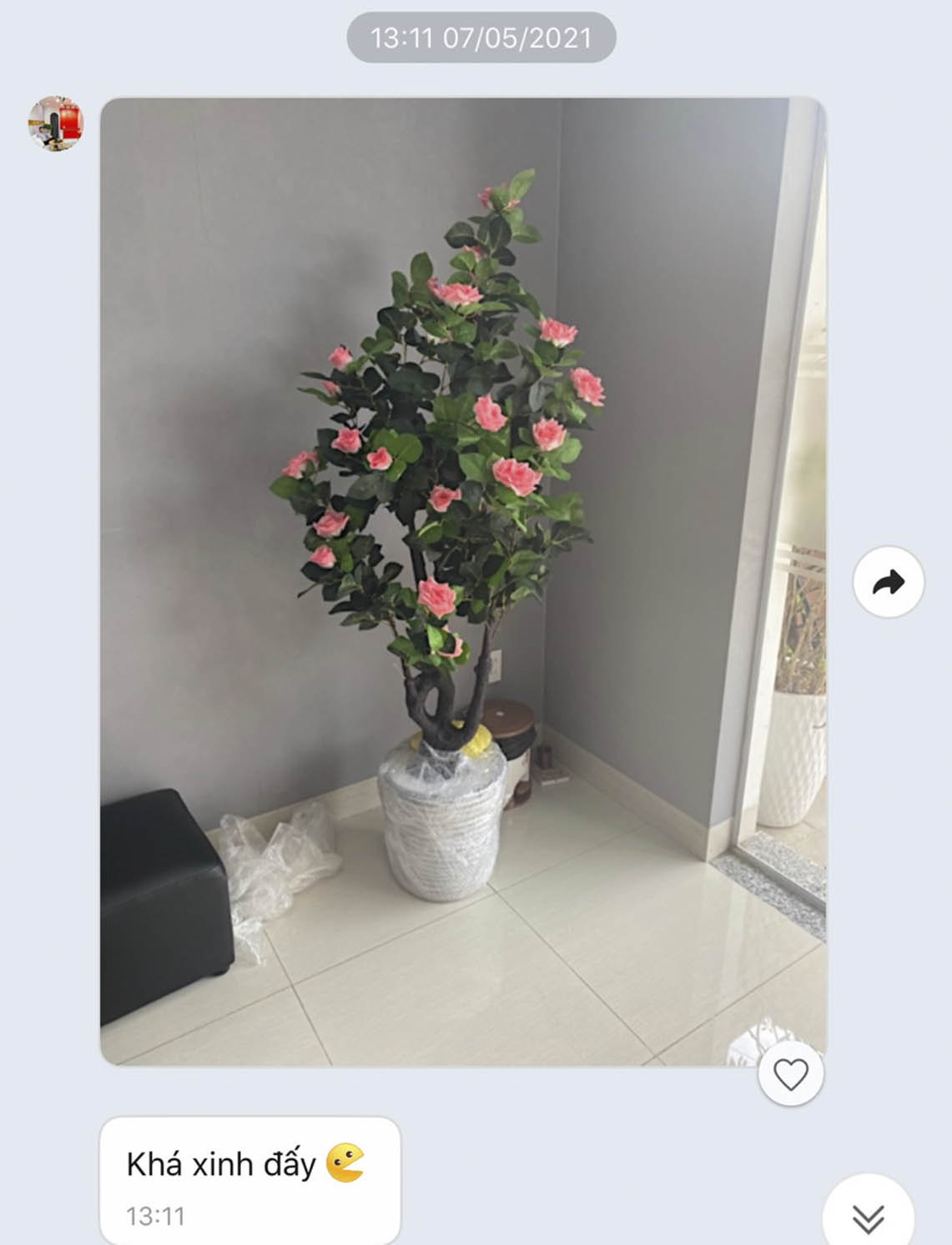 CÂY HOA HỒNG TRANG TRÍ NHÀ SANG TRỌNG (165cm) - LC2764