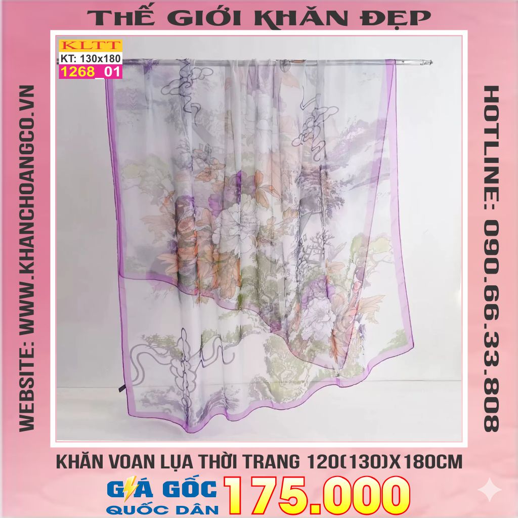 Khăn Lụa Tơ Tằm Thế Giới Khăn Đẹp cao cấp KLTT 268_01