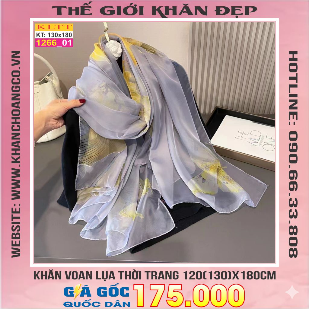 Khăn Lụa Tơ Tằm Thế Giới Khăn Đẹp cao cấp KLTT 266_01