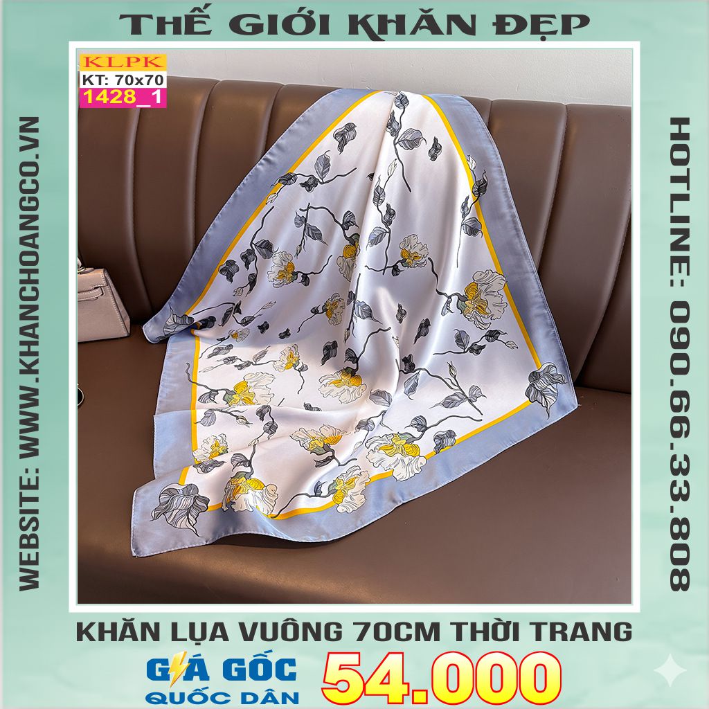 Khăn Phụ Kiện Lụa Vuông 70cm - Thế Giới Khăn Đẹp C1041_1
