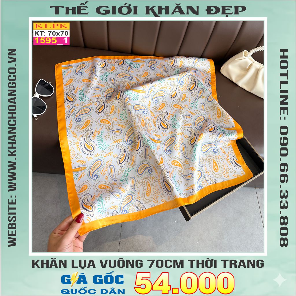 Khăn Phụ Kiện Lụa Vuông 70cm - Thế Giới Khăn Đẹp C1003_1