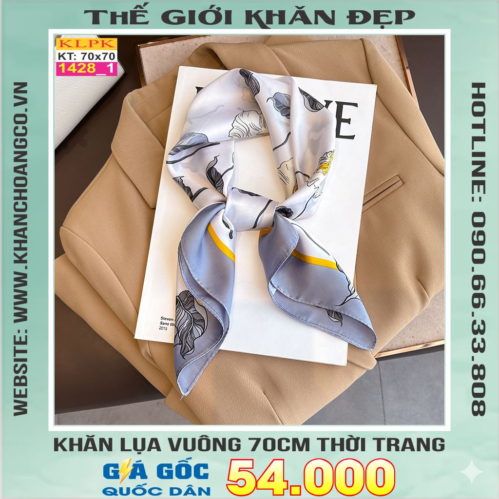 Khăn Phụ Kiện Lụa Vuông 70cm - Thế Giới Khăn Đẹp C1041_1