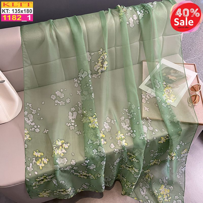 Khăn Lụa Tơ Tằm Thế Giới Khăn Đẹp cao cấp KLTT 18201