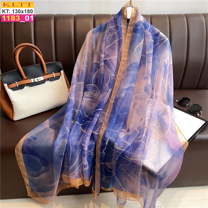 Khăn Lụa Tơ Tằm Thế Giới Khăn Đẹp cao cấp KLTT 18301