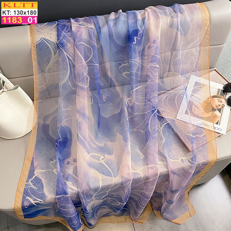 Khăn Lụa Tơ Tằm Thế Giới Khăn Đẹp cao cấp KLTT 18301
