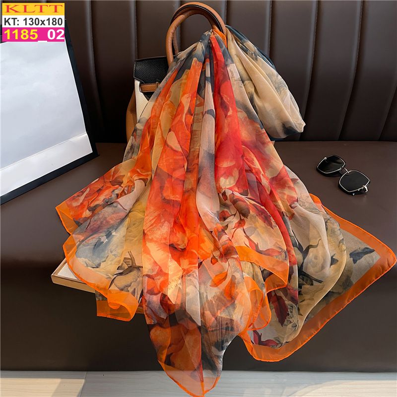 Khăn Lụa Tơ Tằm Thế Giới Khăn Đẹp cao cấp KLTT 18502