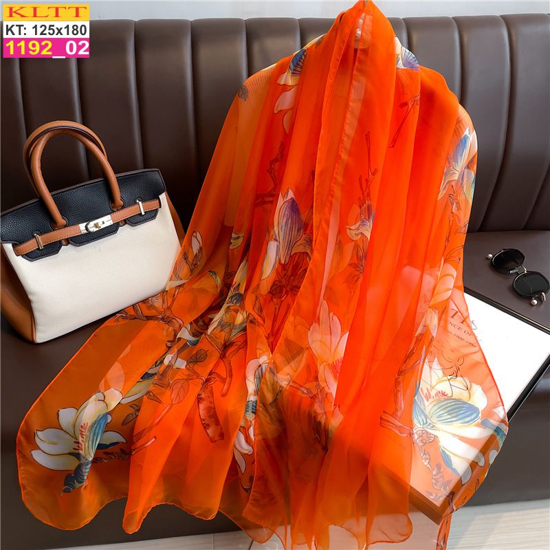 Khăn Lụa Tơ Tằm Thế Giới Khăn Đẹp cao cấp KLTT 19202