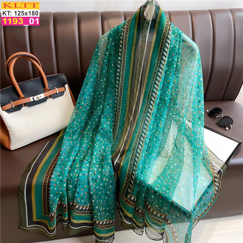 Khăn Lụa Tơ Tằm Thế Giới Khăn Đẹp cao cấp KLTT 19301