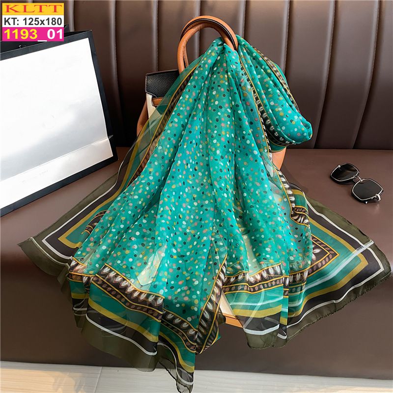 Khăn Lụa Tơ Tằm Thế Giới Khăn Đẹp cao cấp KLTT 19301