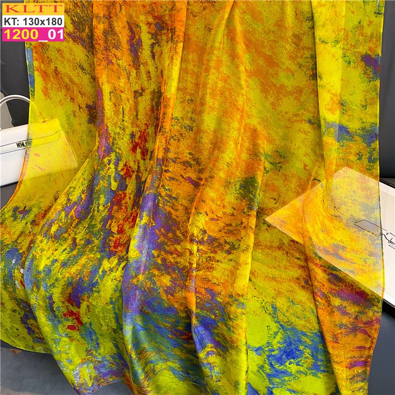 Khăn Lụa Tơ Tằm Thế Giới Khăn Đẹp cao cấp KLTT 20001