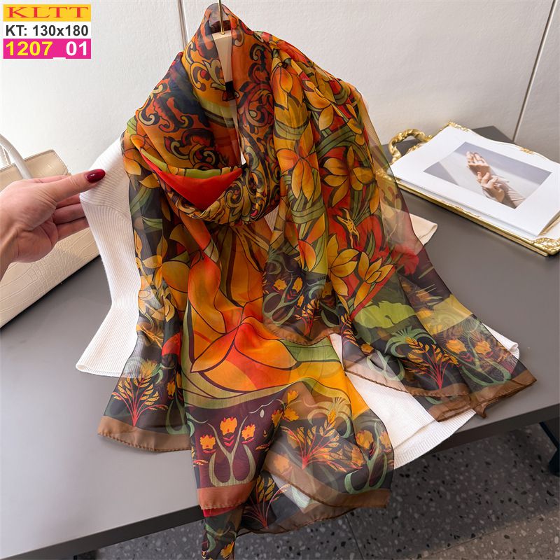 Khăn Lụa Tơ Tằm Thế Giới Khăn Đẹp cao cấp KLTT 207_01