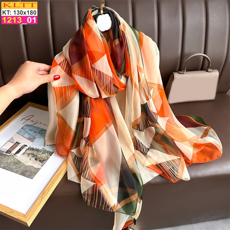 Khăn Lụa Tơ Tằm Thế Giới Khăn Đẹp cao cấp KLTT 213_01