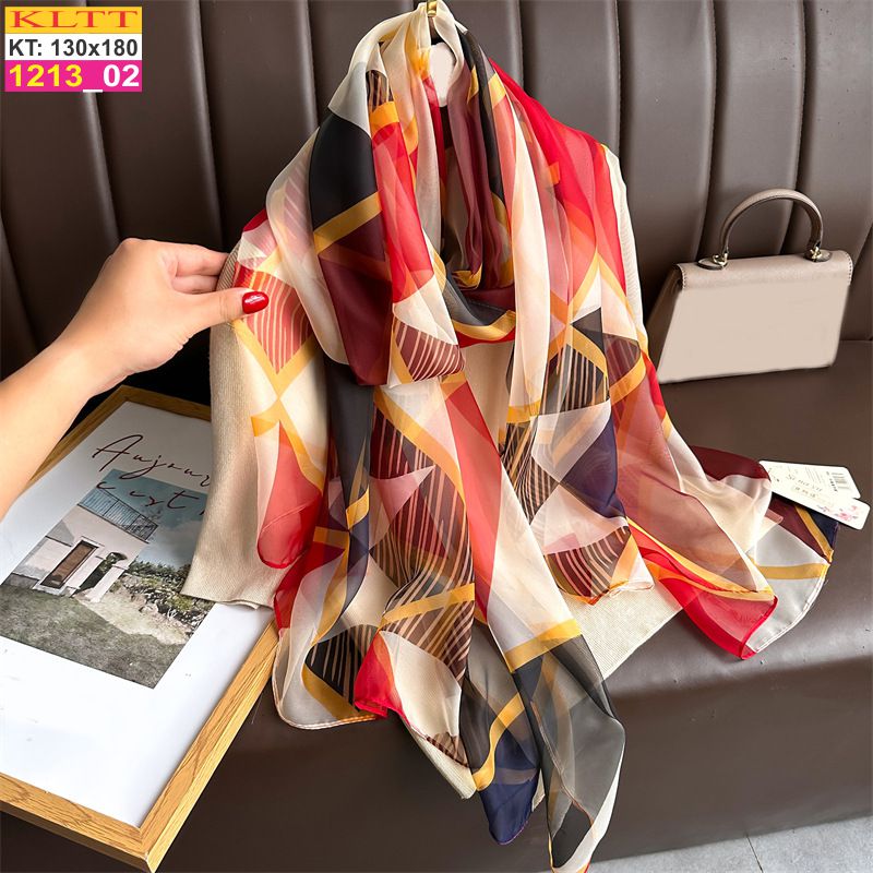 Khăn Lụa Tơ Tằm Thế Giới Khăn Đẹp cao cấp KLTT 213_02