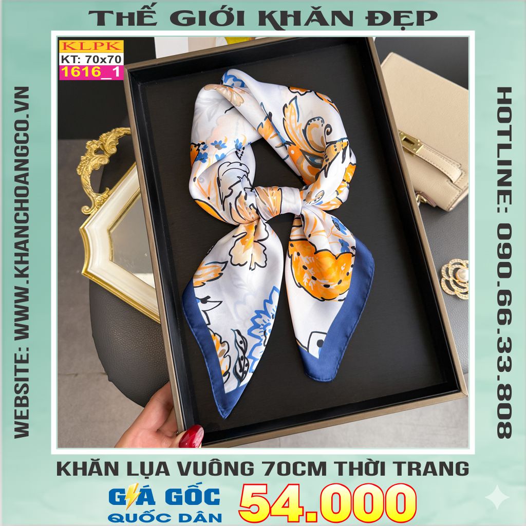 Khăn Phụ Kiện Lụa Vuông 70cm - Thế Giới Khăn Đẹp C1054_1