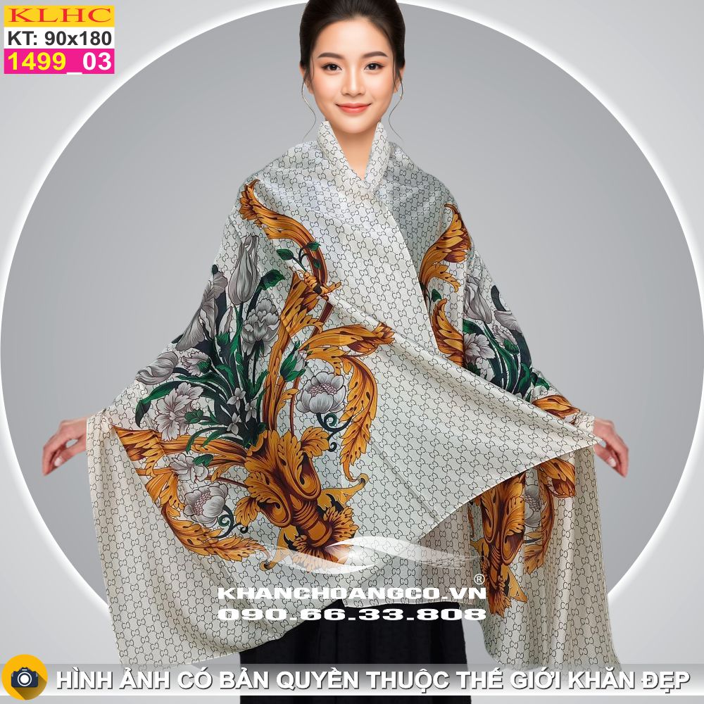 Khăn Choàng Cổ Lụa Thời Trang Thế Giới Khăn Đẹp KLHC 1150_3
