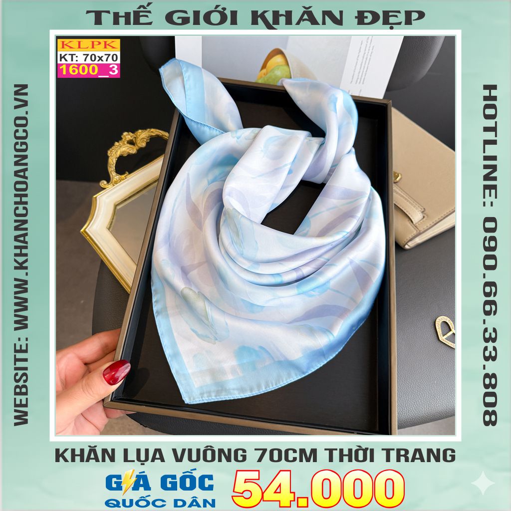 Khăn Phụ Kiện Lụa Vuông 70cm - Thế Giới Khăn Đẹp C1012_3