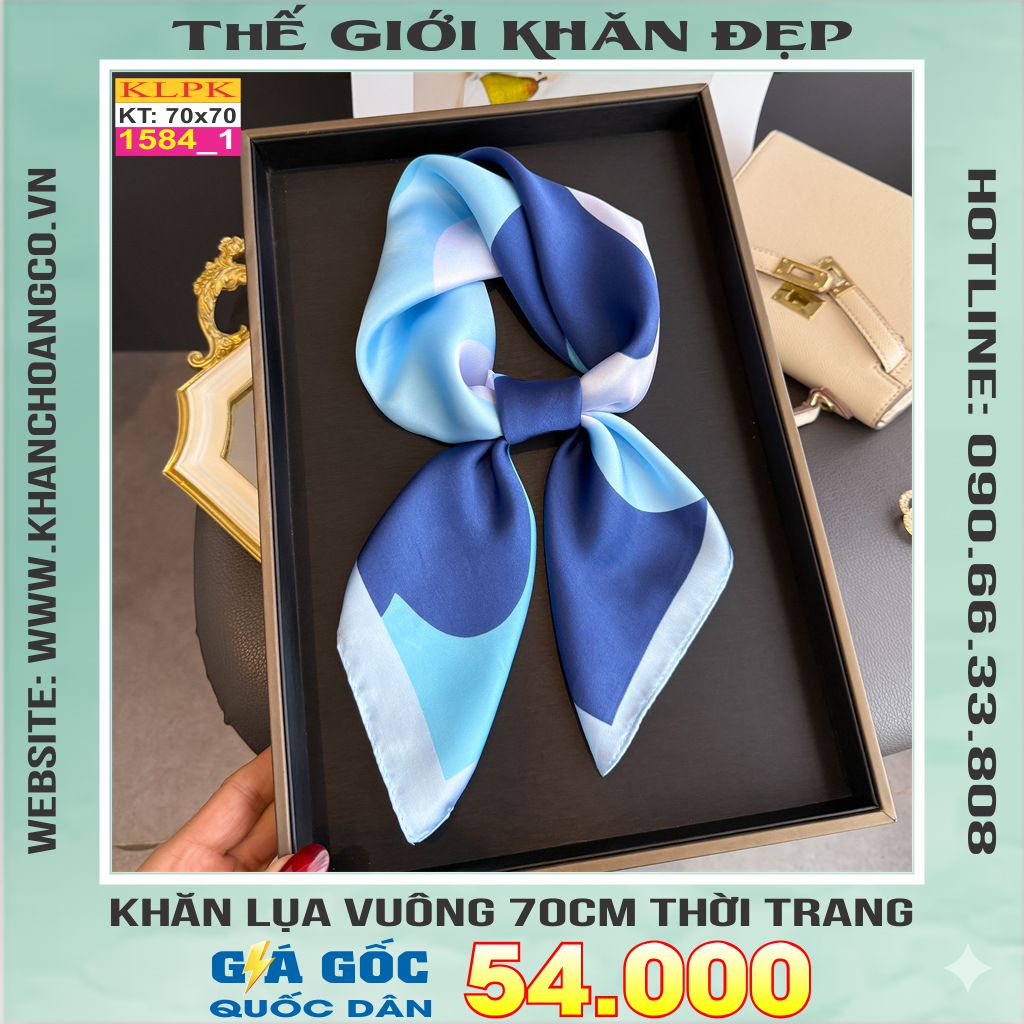 Khăn Phụ Kiện Lụa Vuông 70cm - Thế Giới Khăn Đẹp C1057_1