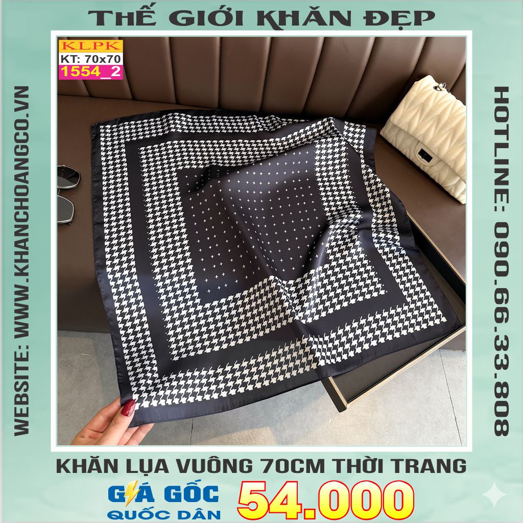 Khăn Phụ Kiện Lụa Vuông 70cm - Thế Giới Khăn Đẹp C1010_2