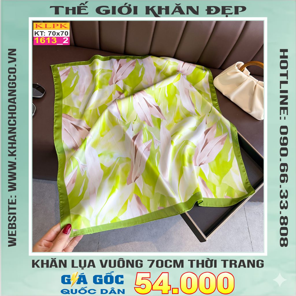 Khăn Phụ Kiện Lụa Vuông 70cm - Thế Giới Khăn Đẹp C1039_2