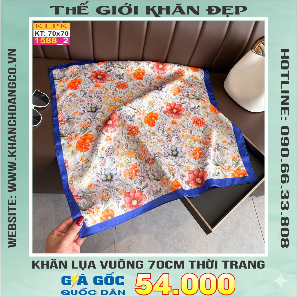 Khăn Phụ Kiện Lụa Vuông 70cm - Thế Giới Khăn Đẹp C1004_2
