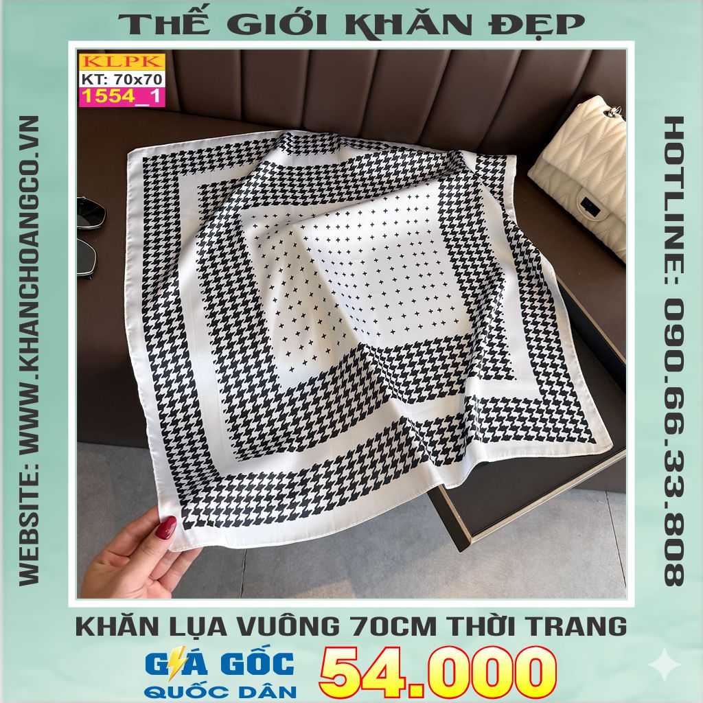 Khăn Phụ Kiện Lụa Vuông 70cm - Thế Giới Khăn Đẹp C1010_1