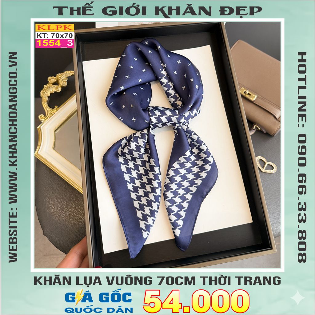 Khăn Phụ Kiện Lụa Vuông 70cm - Thế Giới Khăn Đẹp C1010_3
