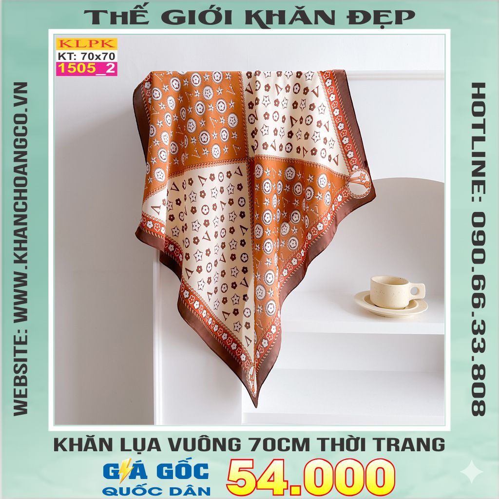 Khăn Phụ Kiện Lụa Vuông 70cm - Thế Giới Khăn Đẹp C1059_2