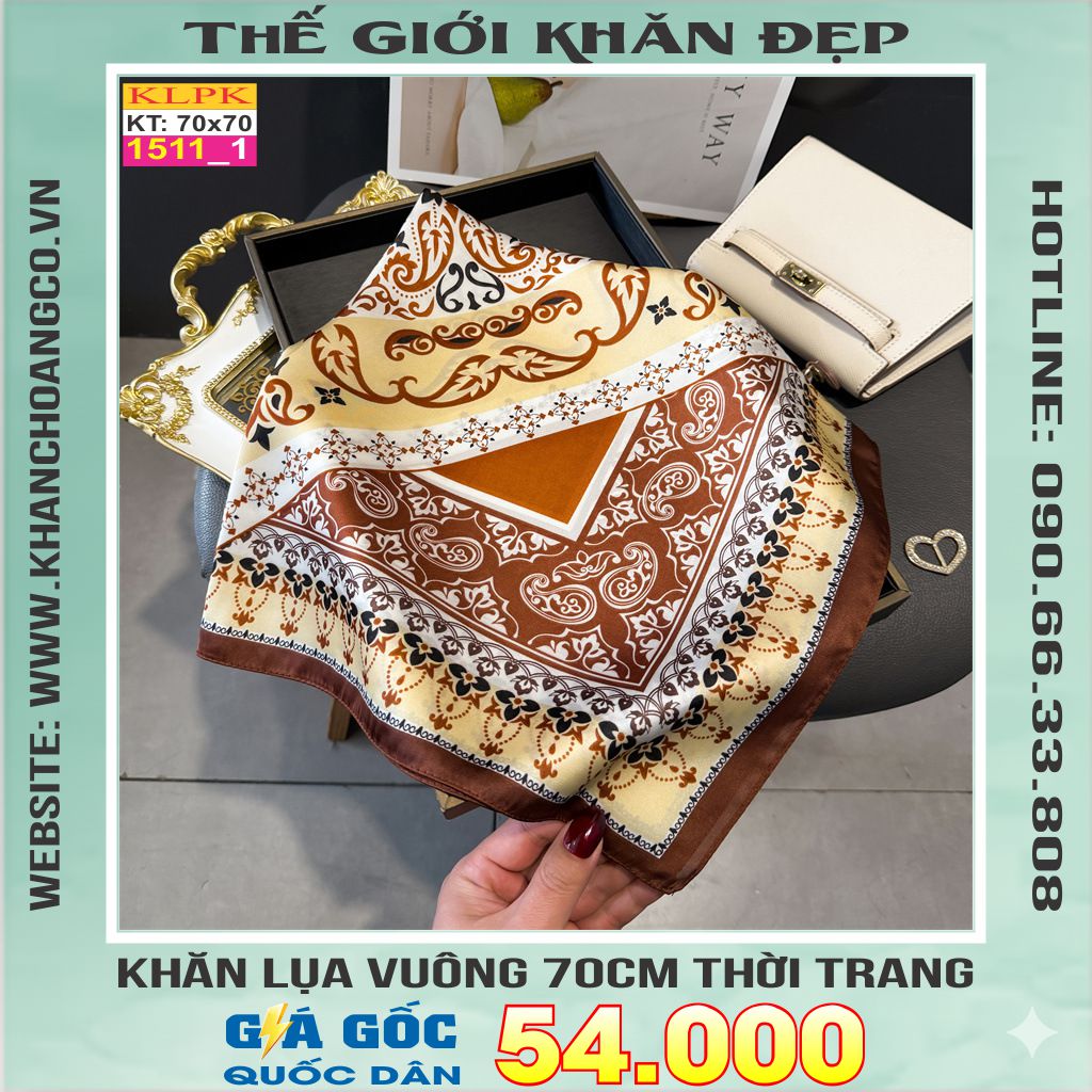 Khăn Phụ Kiện Lụa Vuông 70cm - Thế Giới Khăn Đẹp C1038_1