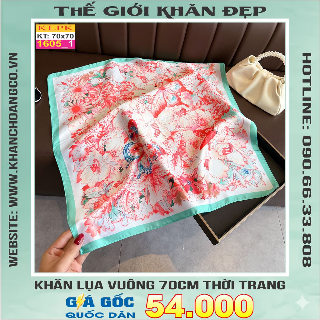 Khăn Phụ Kiện Lụa Vuông 70cm - Thế Giới Khăn Đẹp C1055_1
