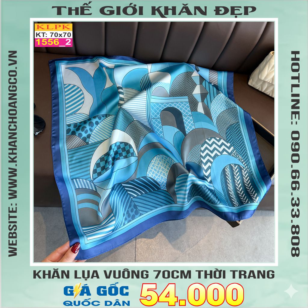 Khăn Phụ Kiện Lụa Vuông 70cm - Thế Giới Khăn Đẹp C1058_2