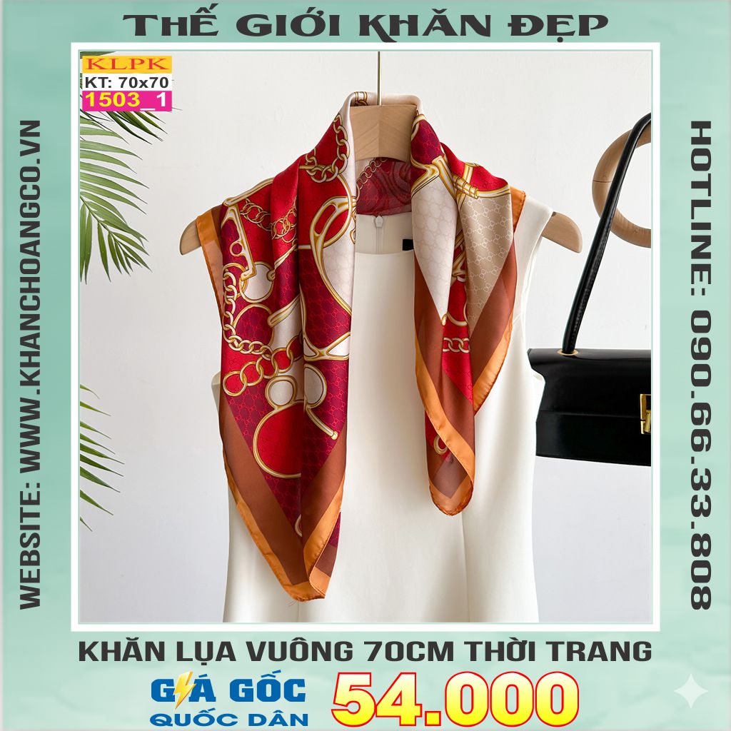 Khăn Phụ Kiện Lụa Vuông 70cm - Thế Giới Khăn Đẹp C1037_1