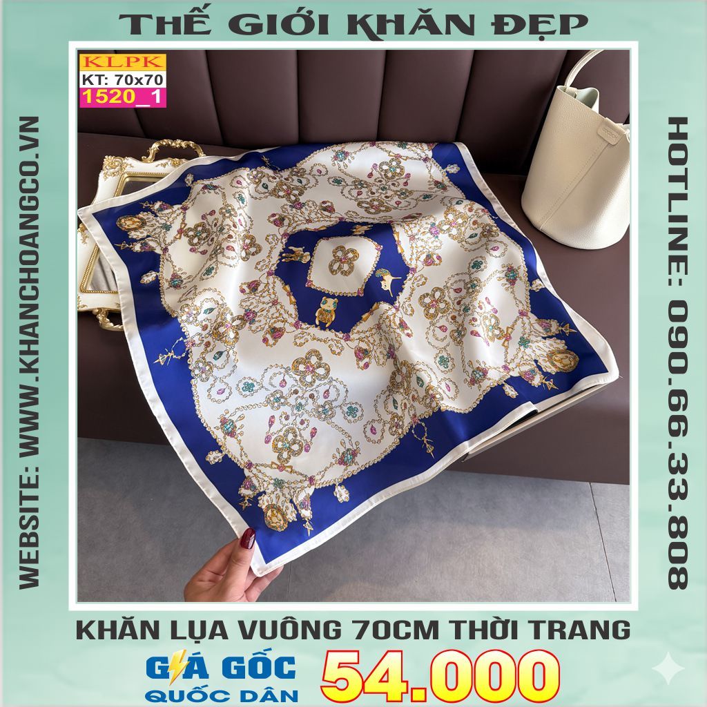 Khăn Phụ Kiện Lụa Vuông 70cm - Thế Giới Khăn Đẹp C1050_1