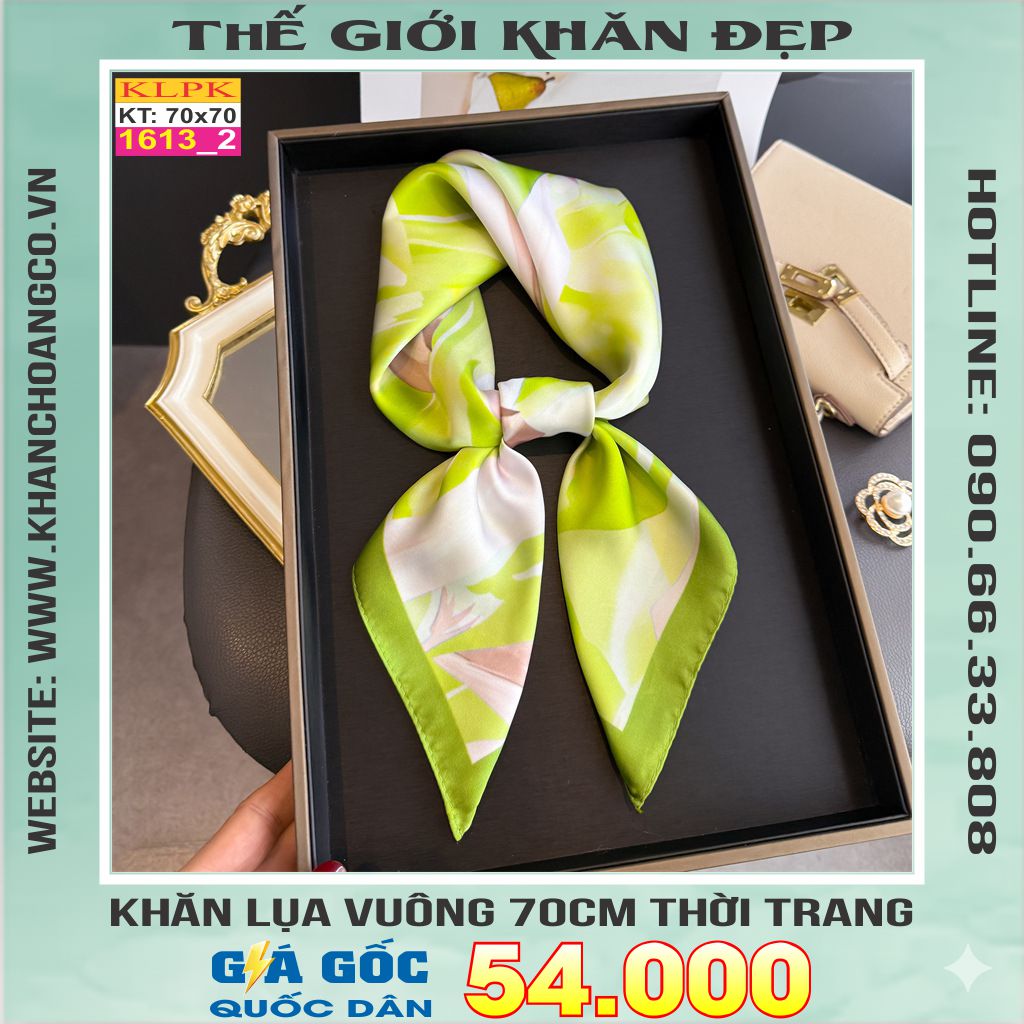 Khăn Phụ Kiện Lụa Vuông 70cm - Thế Giới Khăn Đẹp C1039_2