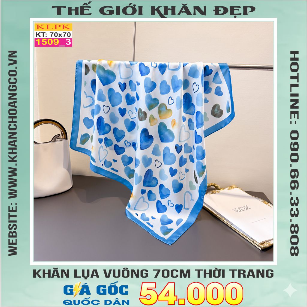 Khăn Phụ Kiện Lụa Vuông 70cm - Thế Giới Khăn Đẹp C1051_3