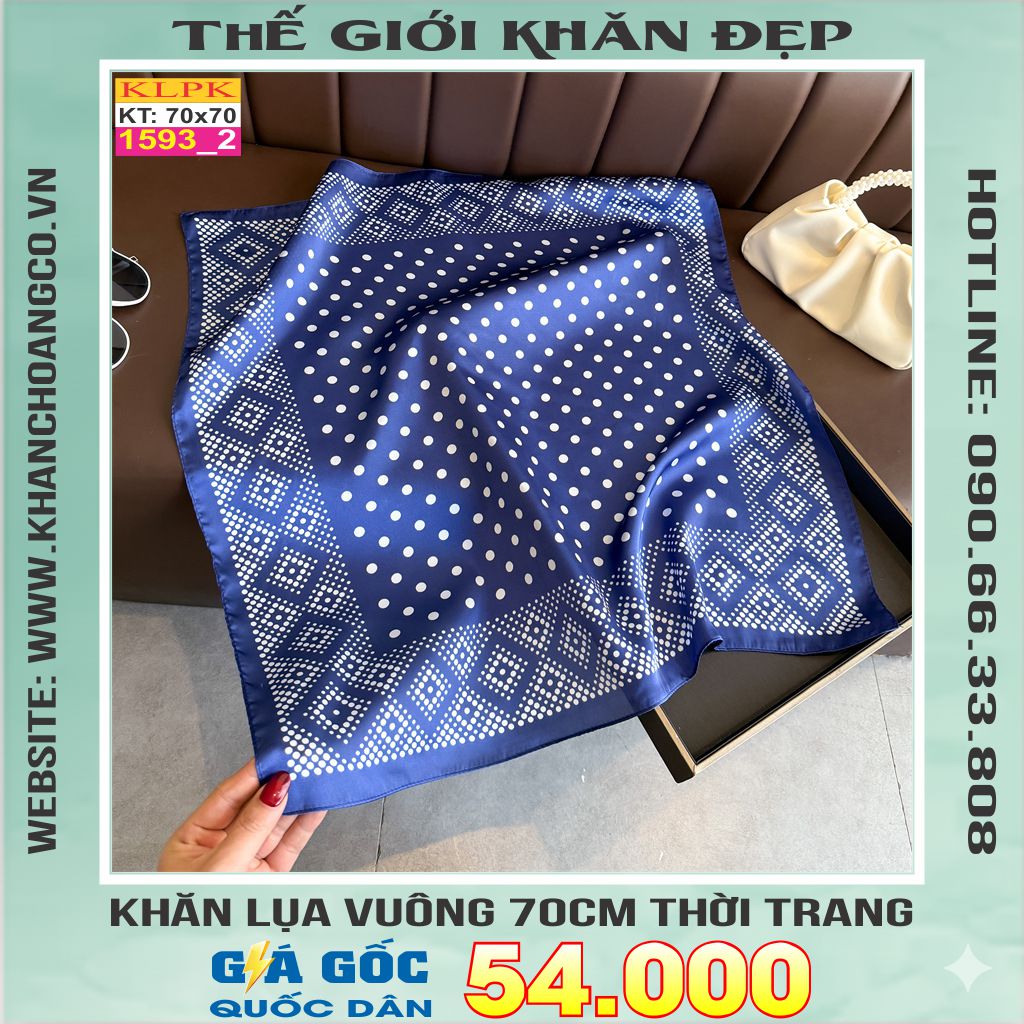 Khăn Phụ Kiện Lụa Vuông 70cm - Thế Giới Khăn Đẹp C1056_2