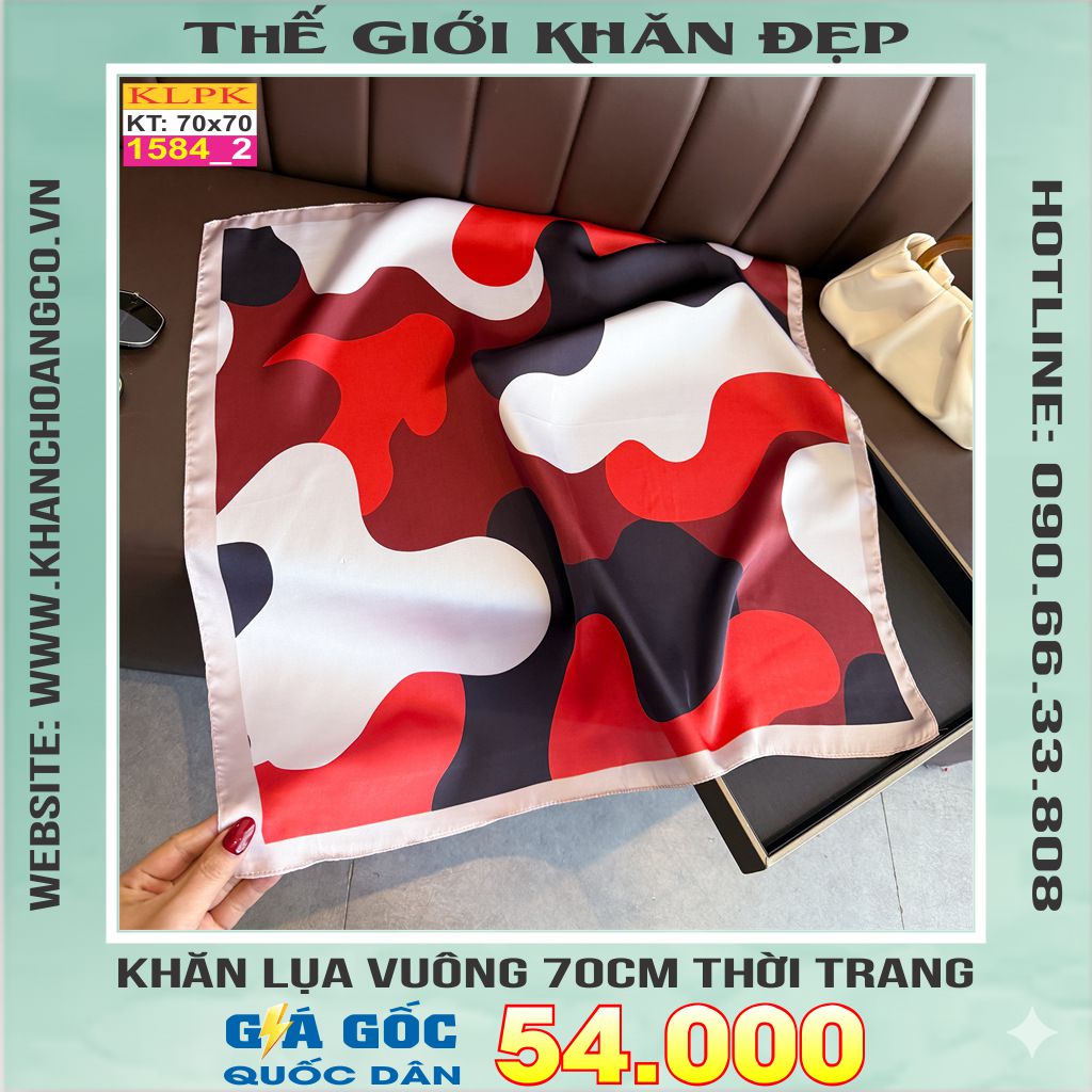 Khăn Phụ Kiện Lụa Vuông 70cm - Thế Giới Khăn Đẹp C1057_2