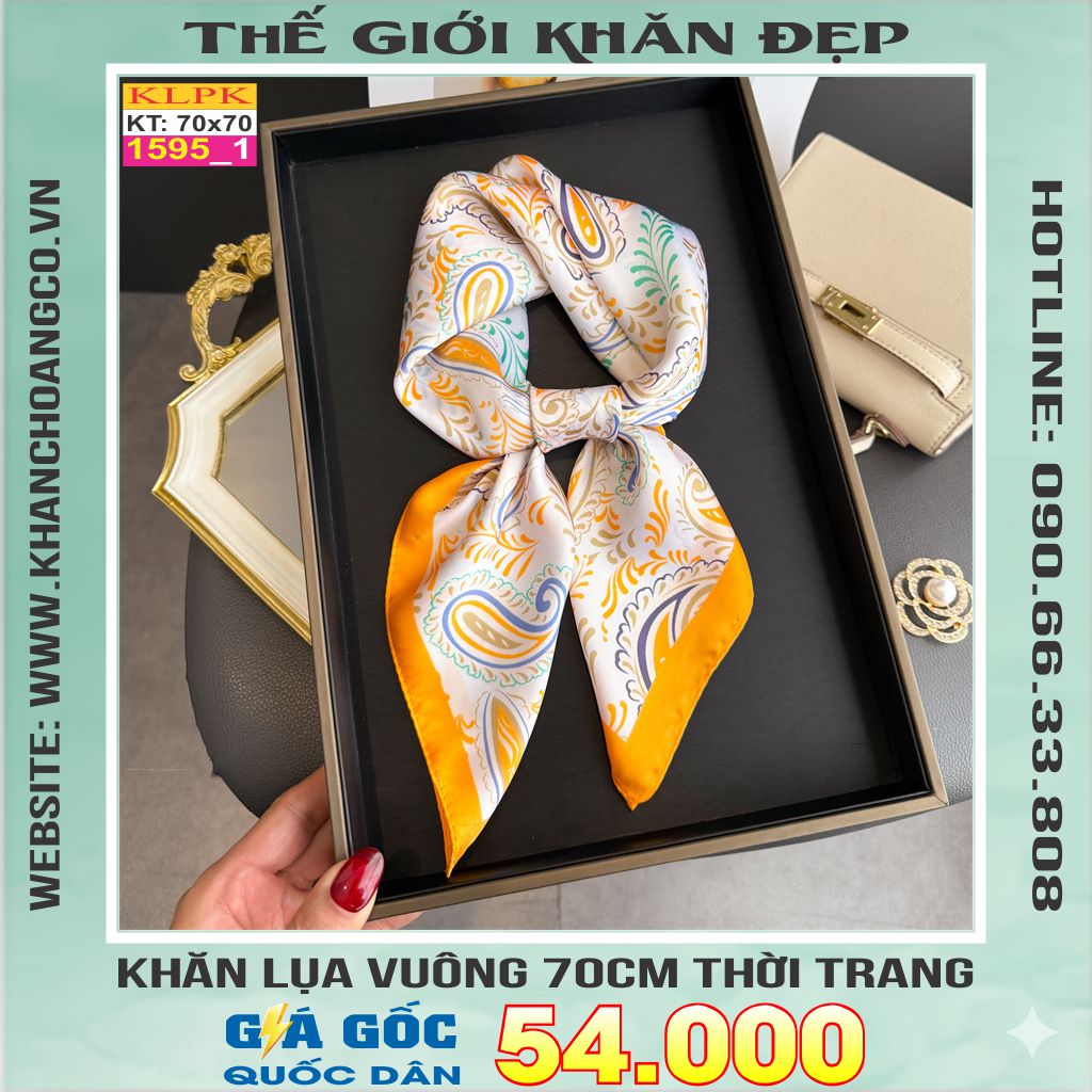 Khăn Phụ Kiện Lụa Vuông 70cm - Thế Giới Khăn Đẹp C1003_1