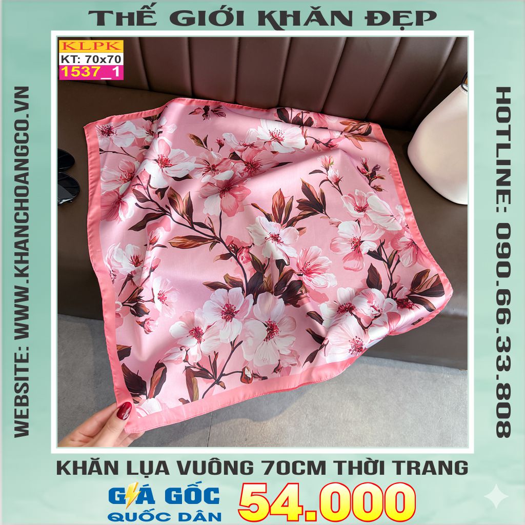 Khăn Phụ Kiện Lụa Vuông 70cm - Thế Giới Khăn Đẹp C1052_1