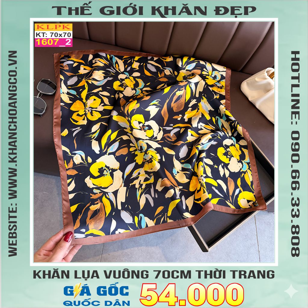 Khăn Phụ Kiện Lụa Vuông 70cm - Thế Giới Khăn Đẹp C1049_2