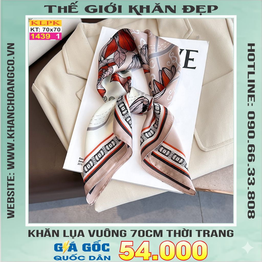 Khăn Phụ Kiện Lụa Vuông 70cm - Thế Giới Khăn Đẹp C1009_1