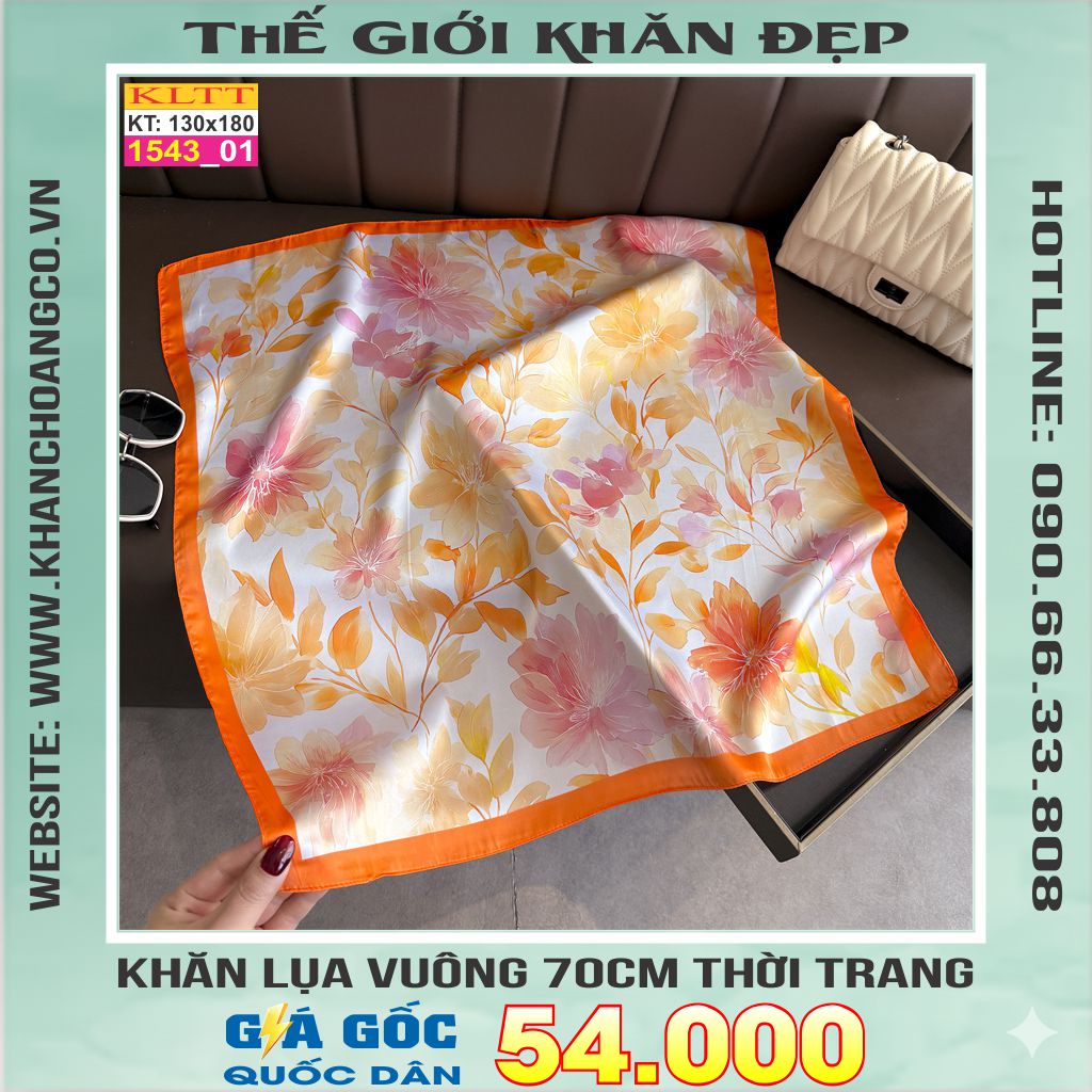 Khăn Phụ Kiện Lụa Vuông 70cm - Thế Giới Khăn Đẹp C1030_1