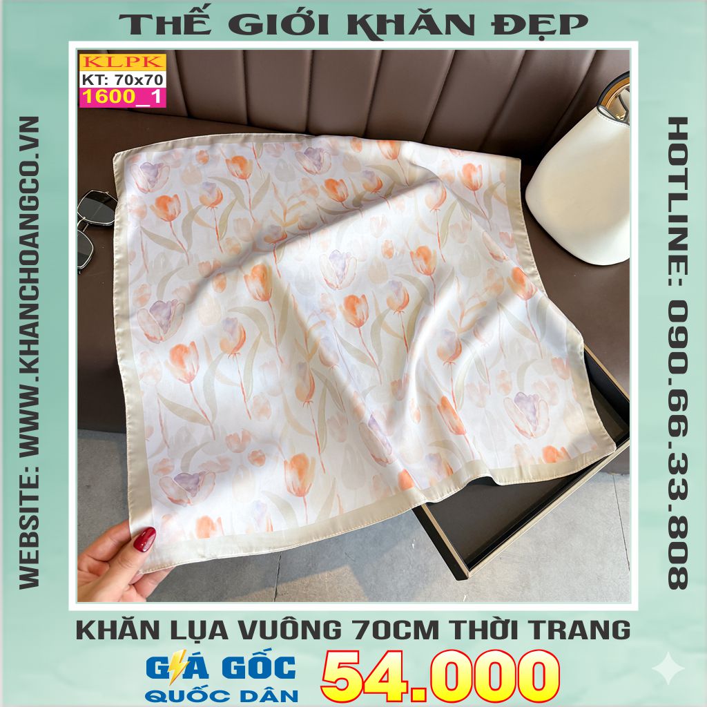 Khăn Phụ Kiện Lụa Vuông 70cm - Thế Giới Khăn Đẹp C1012_1