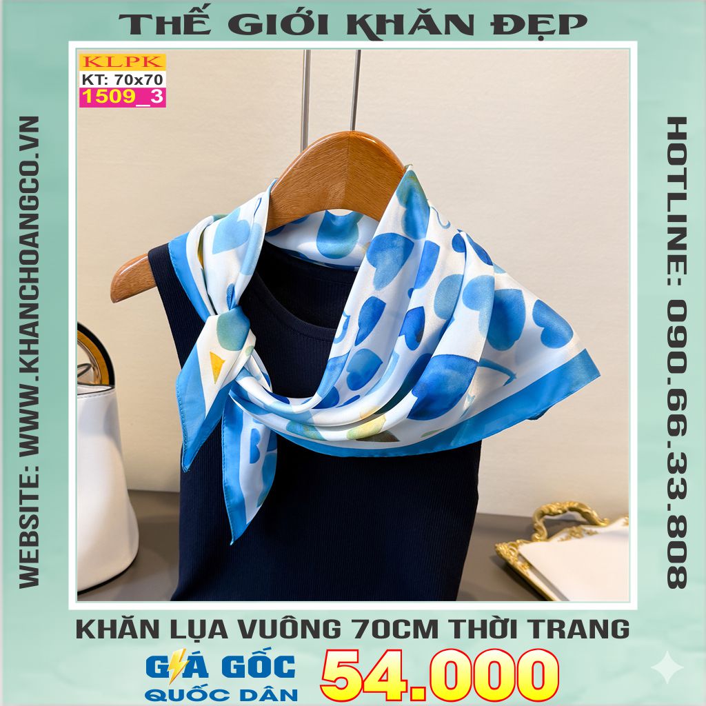 Khăn Phụ Kiện Lụa Vuông 70cm - Thế Giới Khăn Đẹp C1051_3