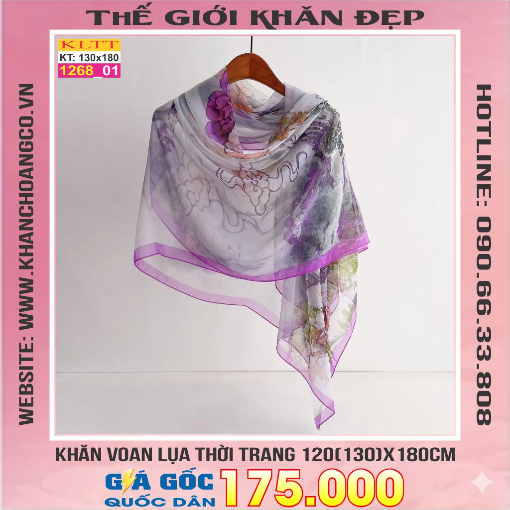 Khăn Lụa Tơ Tằm Thế Giới Khăn Đẹp cao cấp KLTT 268_01