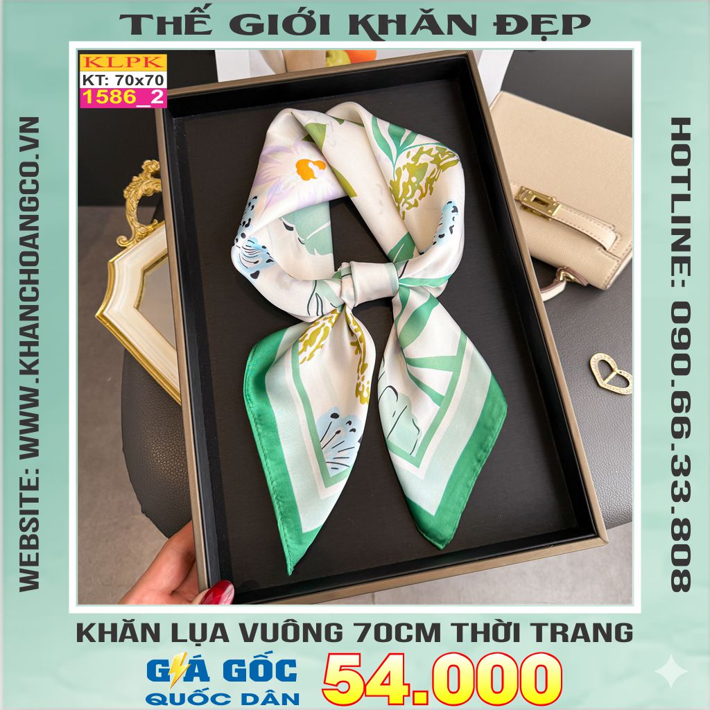 Khăn Phụ Kiện Lụa Vuông 70cm - Thế Giới Khăn Đẹp C1014_2