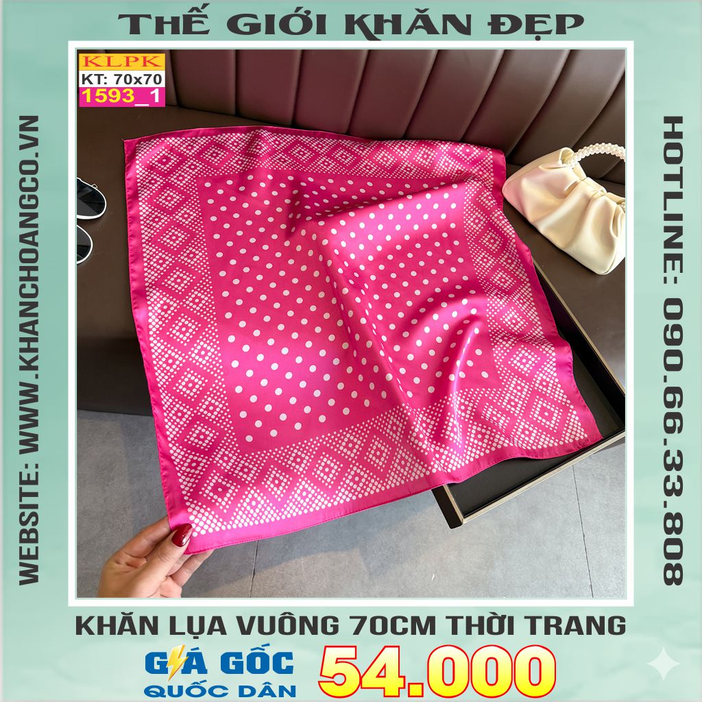 Khăn Phụ Kiện Lụa Vuông 70cm - Thế Giới Khăn Đẹp C1056_1