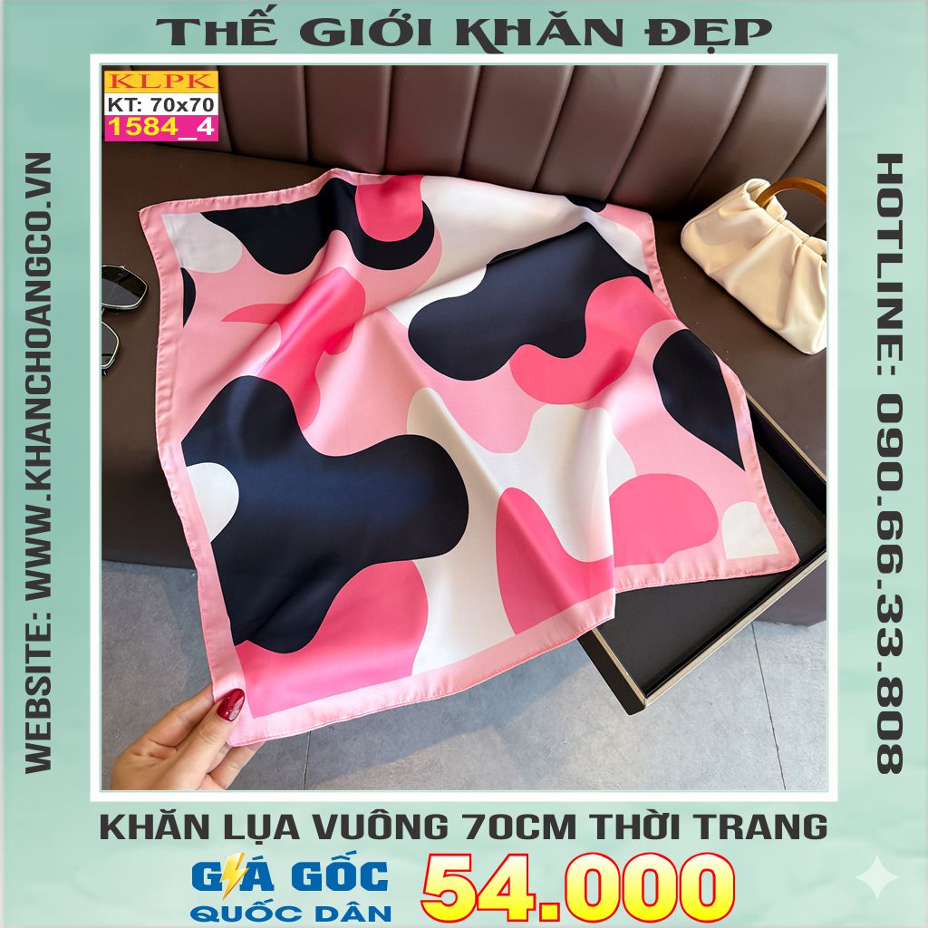 Khăn Phụ Kiện Lụa Vuông 70cm - Thế Giới Khăn Đẹp C1057_4